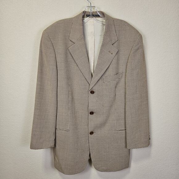 VTG Hugo Boss Loro Piana Einstein Sport Coat 40R Blazer Suit Jacket USA Italian